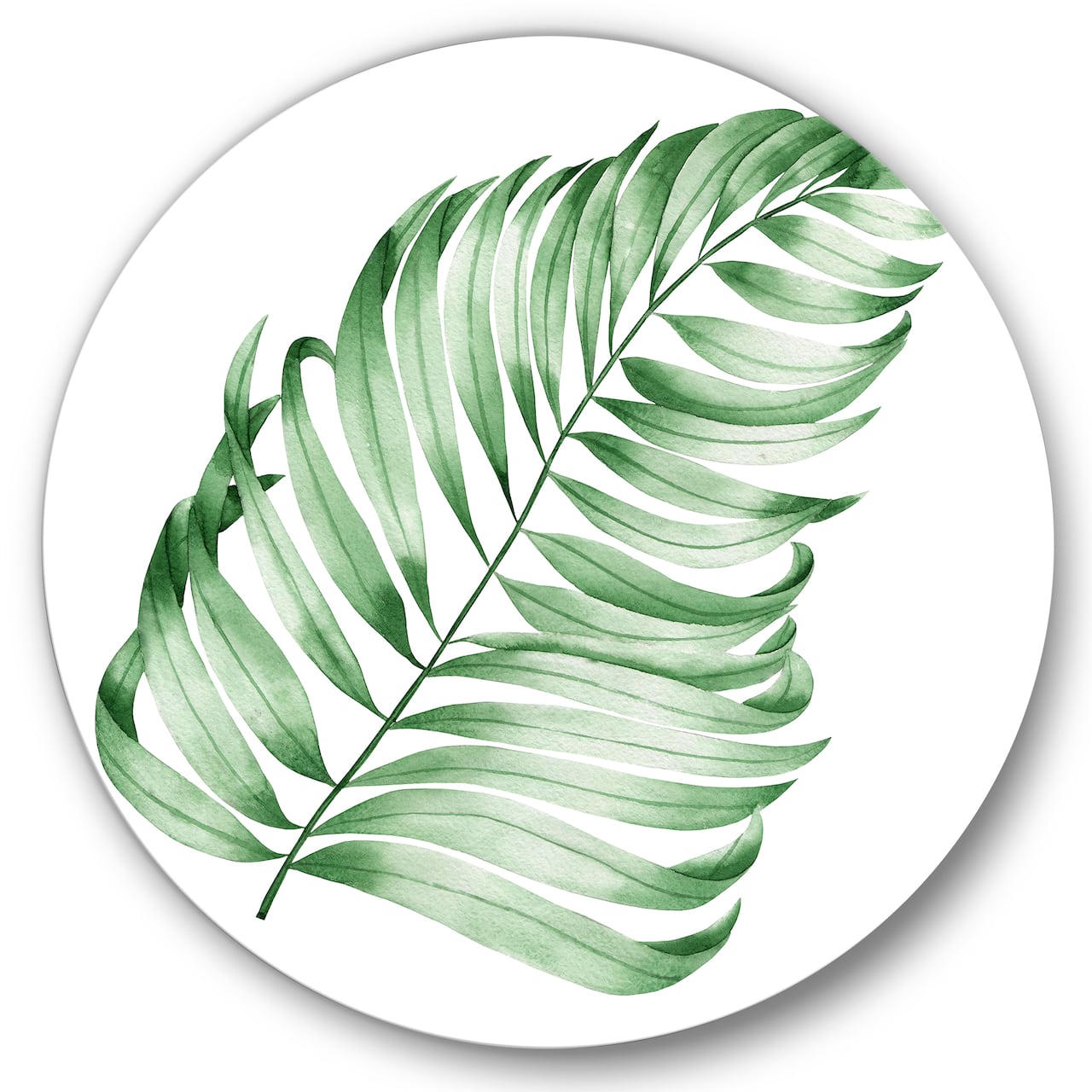 Designart - Tropical Leaf Of Monstera II - Farmhouse Metal Circle Wall Art